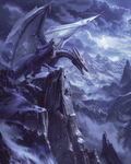 Lone silver rider traveling through moonlight in diamond art