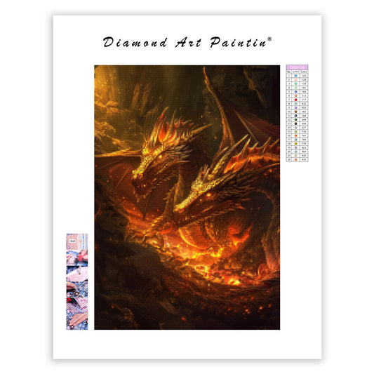 Twin Abyss Dragon - Diamond Painting