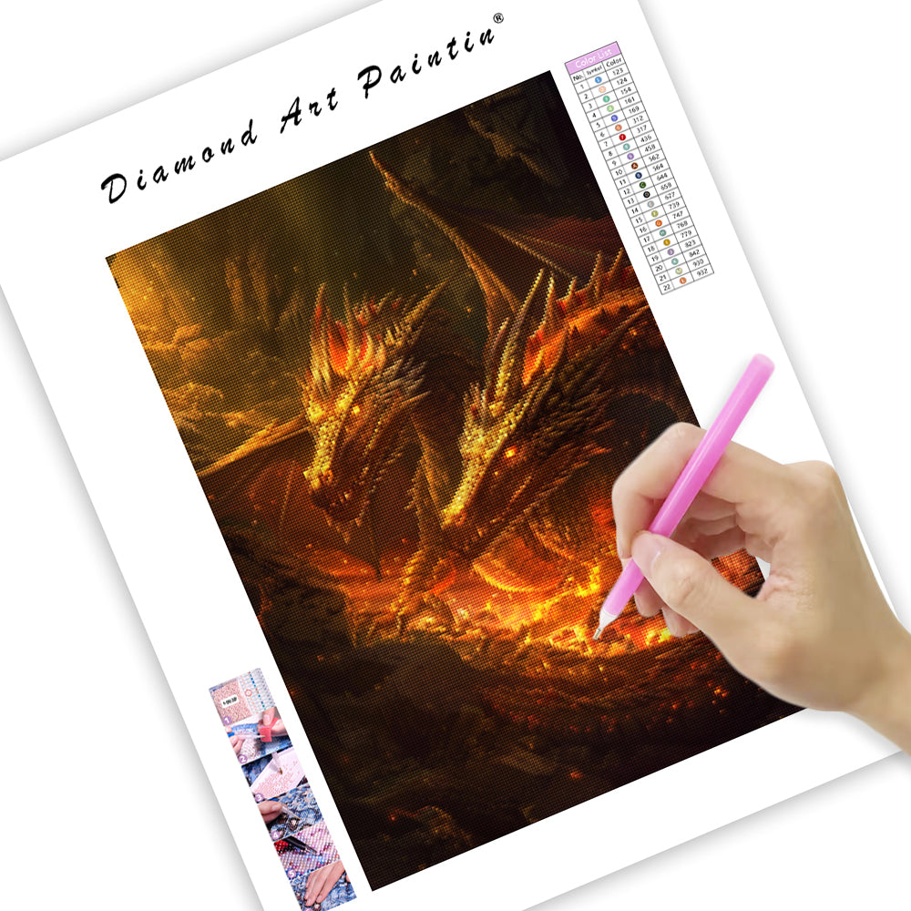 Twin Abyss Dragon - Diamond Painting