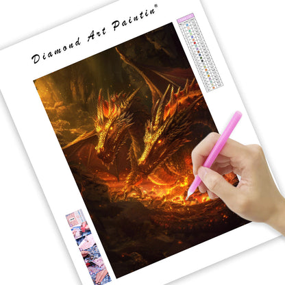 Twin Abyss Dragon - Diamond Painting