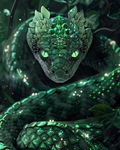 Dark fantasy Venom Queen portrait in diamond painting art