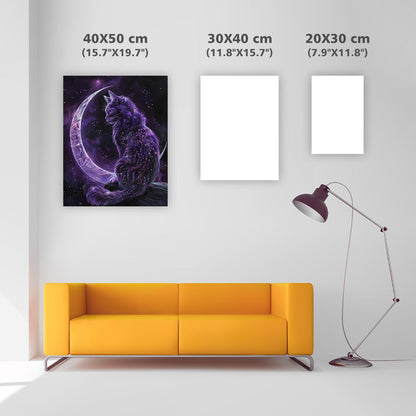 Violet Flame Cat - Diamond Painting