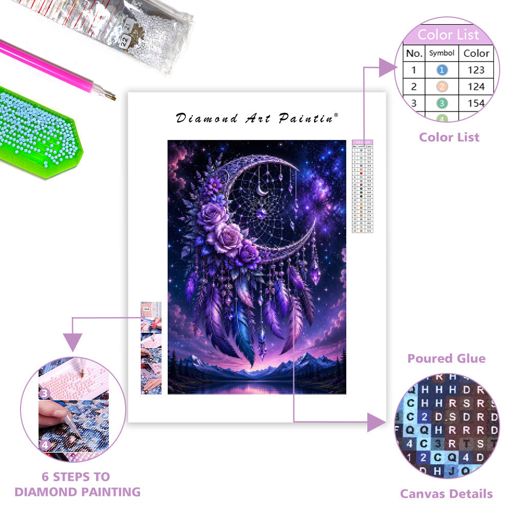 Purple Dreamcatcher - Diamond Painting