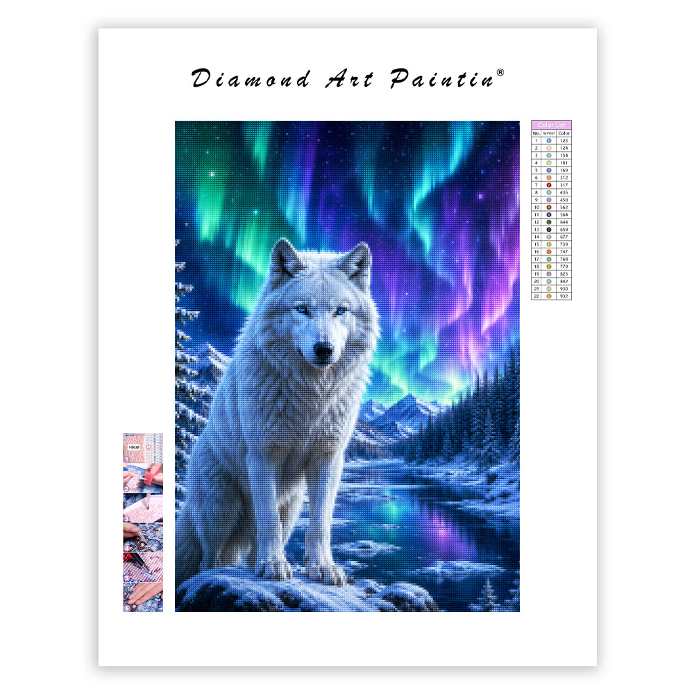 Aurora Wolf - Diamond Painting