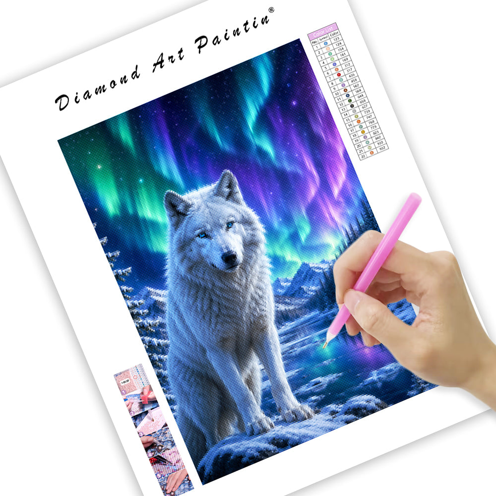 Aurora Wolf - Diamond Painting