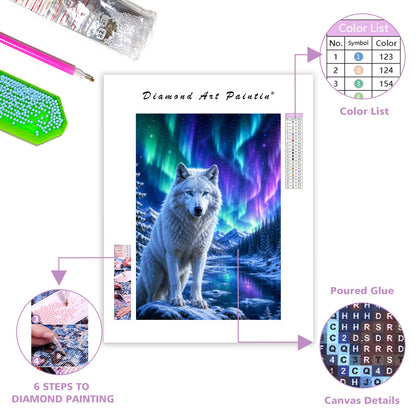 Aurora Wolf - Diamond Painting