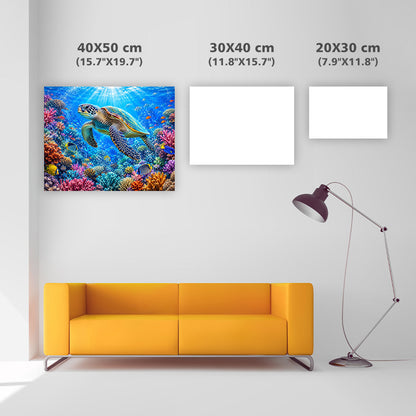 Coral Sea Turtle - Diamond Painting