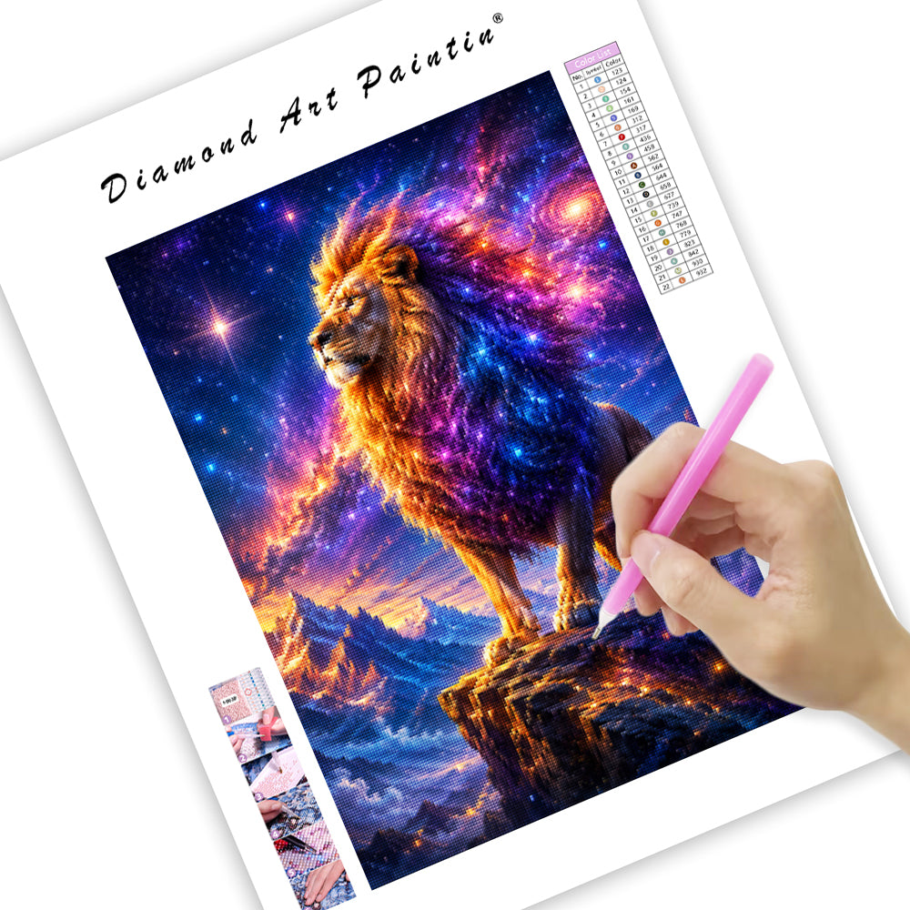 Cosmic Lion King - Diamond Painting