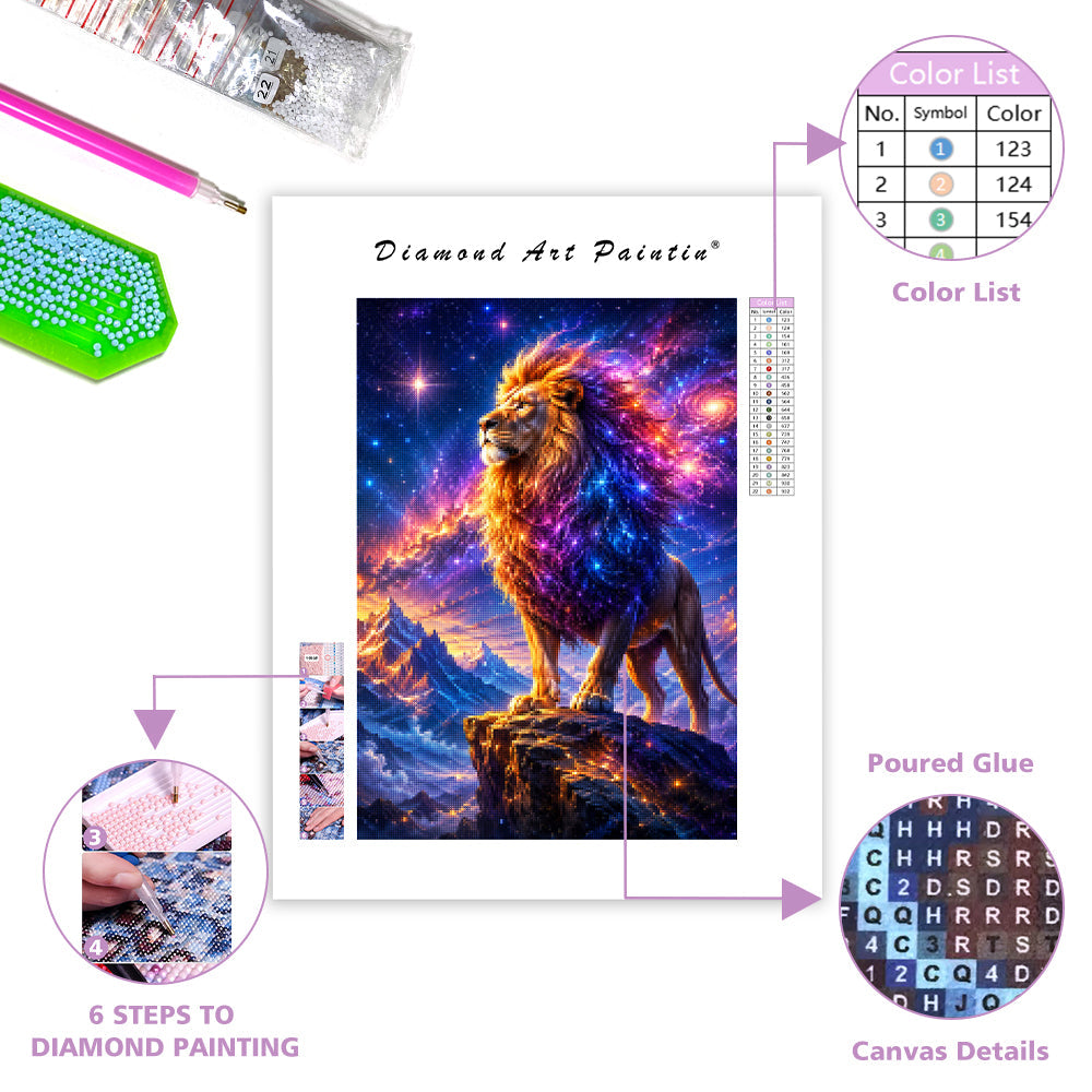 Cosmic Lion King - Diamond Painting