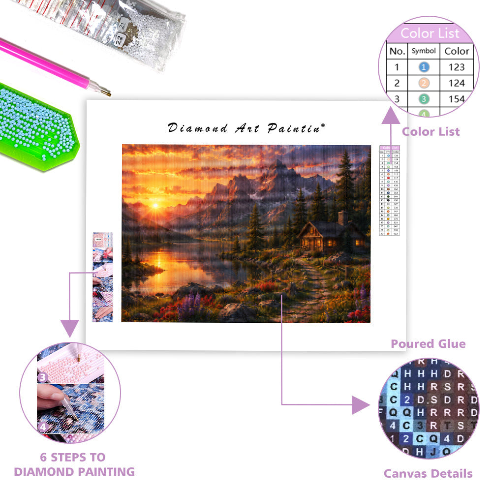 Crystal Butterfly Castle - Diamond Painting
