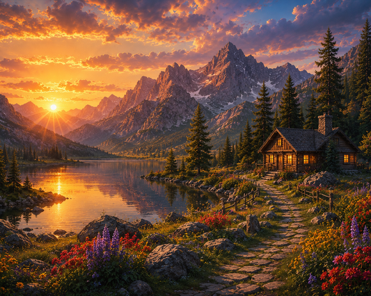Crystal Butterfly Castle - Diamond Painting