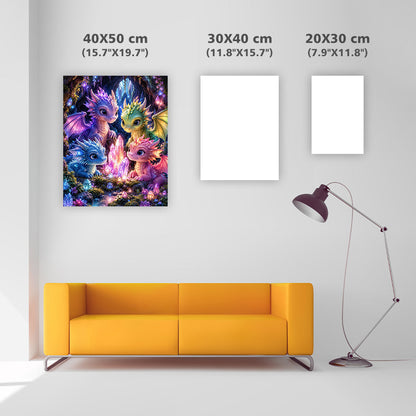 Crystal Dragon Gathering - Diamond Painting