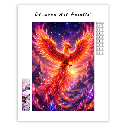 Crystal Fire Phoenix - Diamond Painting