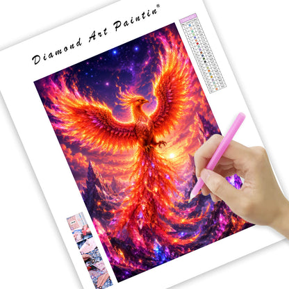 Crystal Fire Phoenix - Diamond Painting