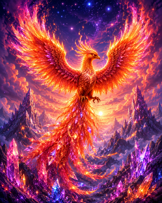 Crystal Fire Phoenix - Diamond Painting