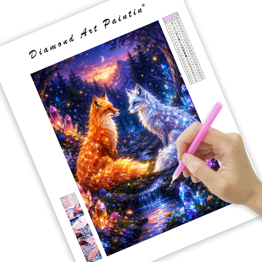Crystal Fox Spirits - Diamond Painting