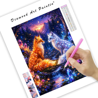 Crystal Fox Spirits - Diamond Painting