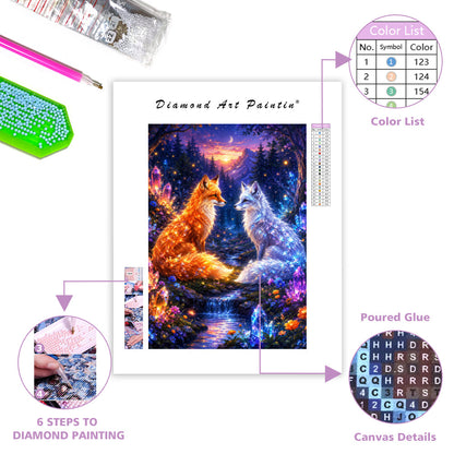 Crystal Fox Spirits - Diamond Painting