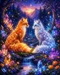 Crystal Fox Spirits - Diamond Painting