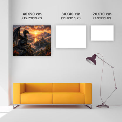Dragon on the Cliff - Diamond Painting