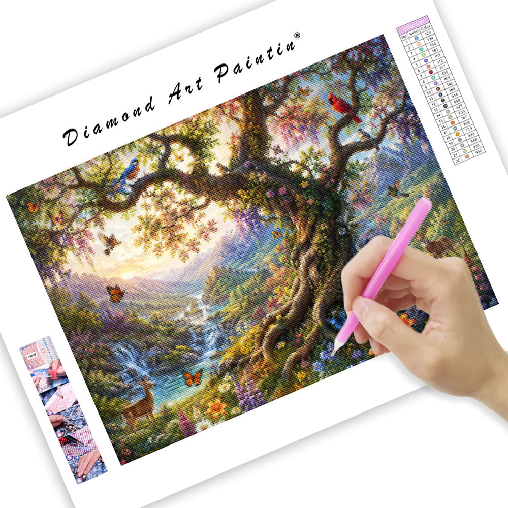 Enchanted Blossom Tree - Diamond Painting