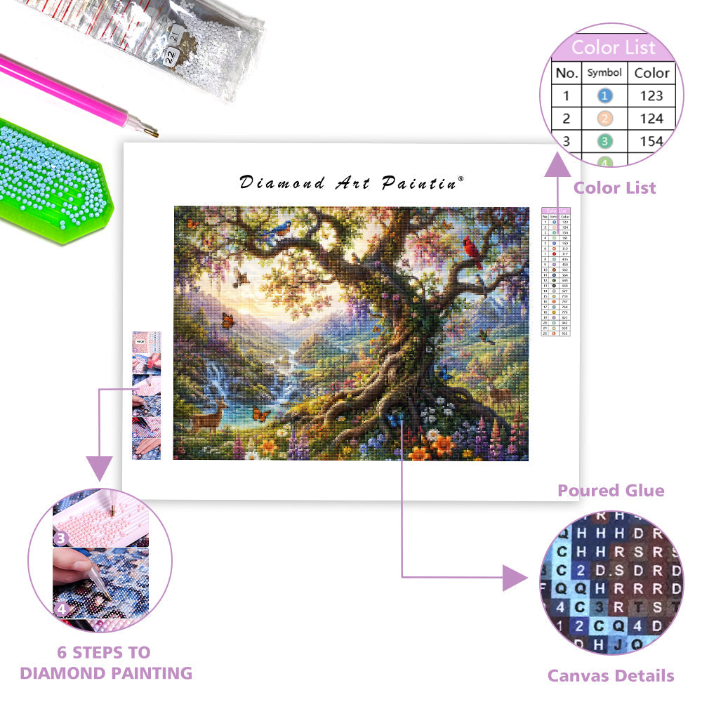 Enchanted Blossom Tree - Diamond Painting