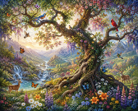 Enchanted Blossom Tree - Diamond Painting