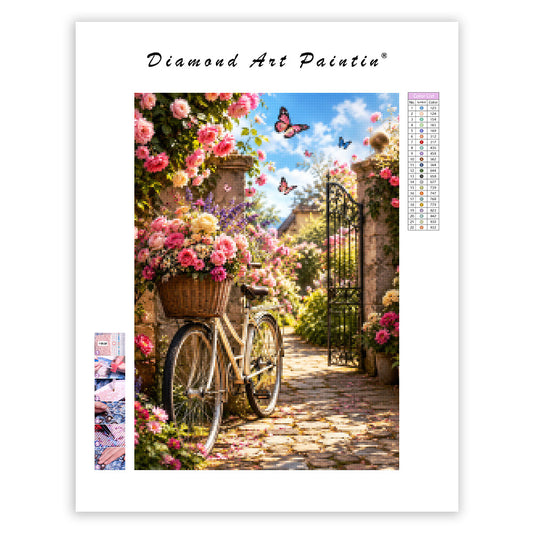 Garden Bicycle - Diamond Painting