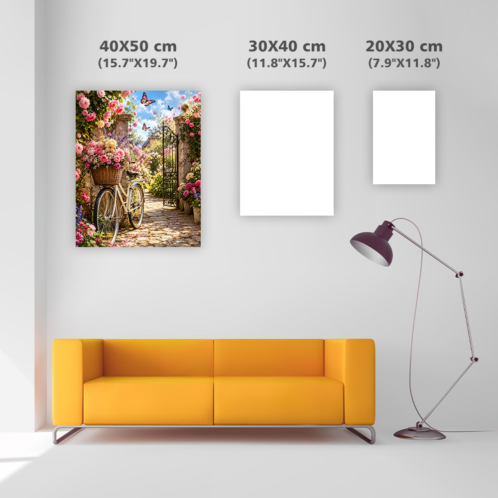 Garden Bicycle - Diamond Painting