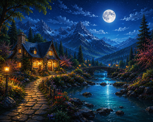 Golden Fox Meadow - Diamond Painting