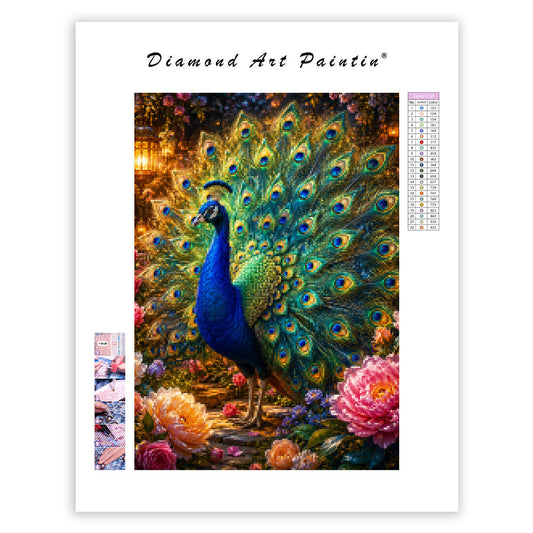 Golden Peacock - Diamond Painting