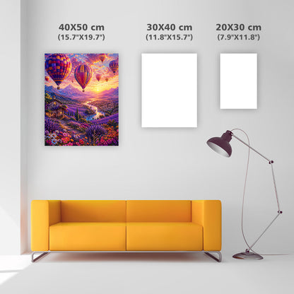 Lavender Balloon Valley - Diamond Painting