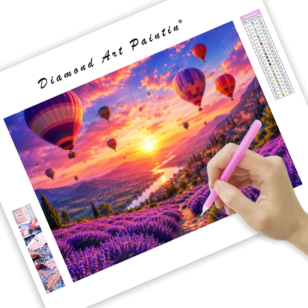 Lavender Sunrise - Diamond Painting