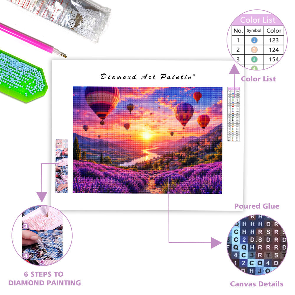 Lavender Sunrise - Diamond Painting