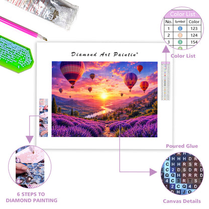 Lavender Sunrise - Diamond Painting