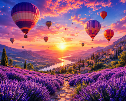 Lavender Sunrise - Diamond Painting