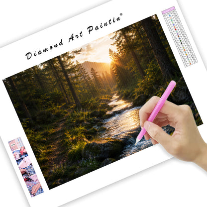 Lavender Windmill Valley - Diamond Painting