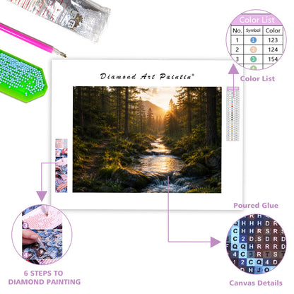 Lavender Windmill Valley - Diamond Painting