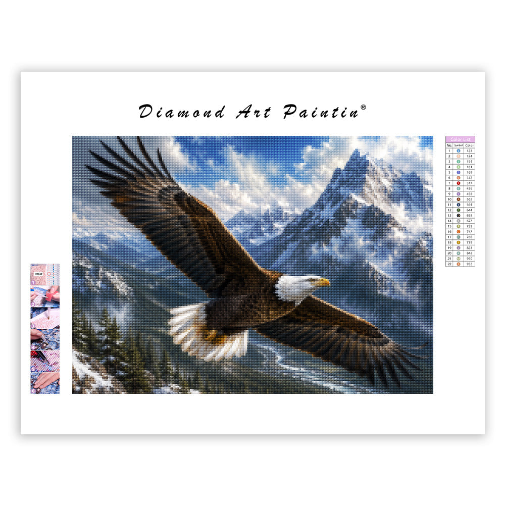 Majestic Mountain Eagle - Diamond Painting