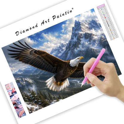 Majestic Mountain Eagle - Diamond Painting