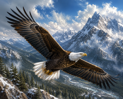 Majestic Mountain Eagle - Diamond Painting