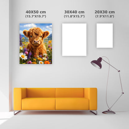 Meadow Highland Calf - Diamond Painting