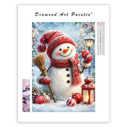 Merry Snowman Wishes - Diamond Painting