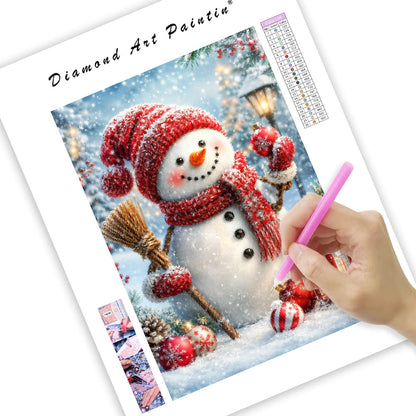 Merry Snowman Wishes - Diamond Painting