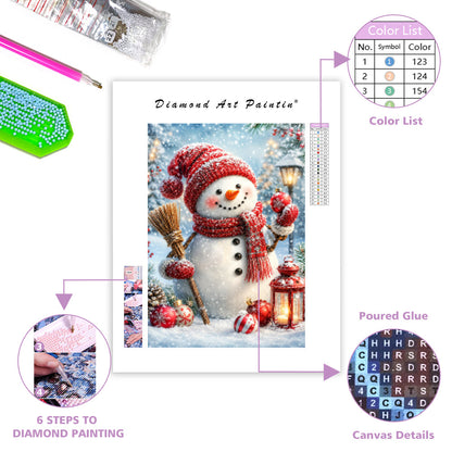Merry Snowman Wishes - Diamond Painting