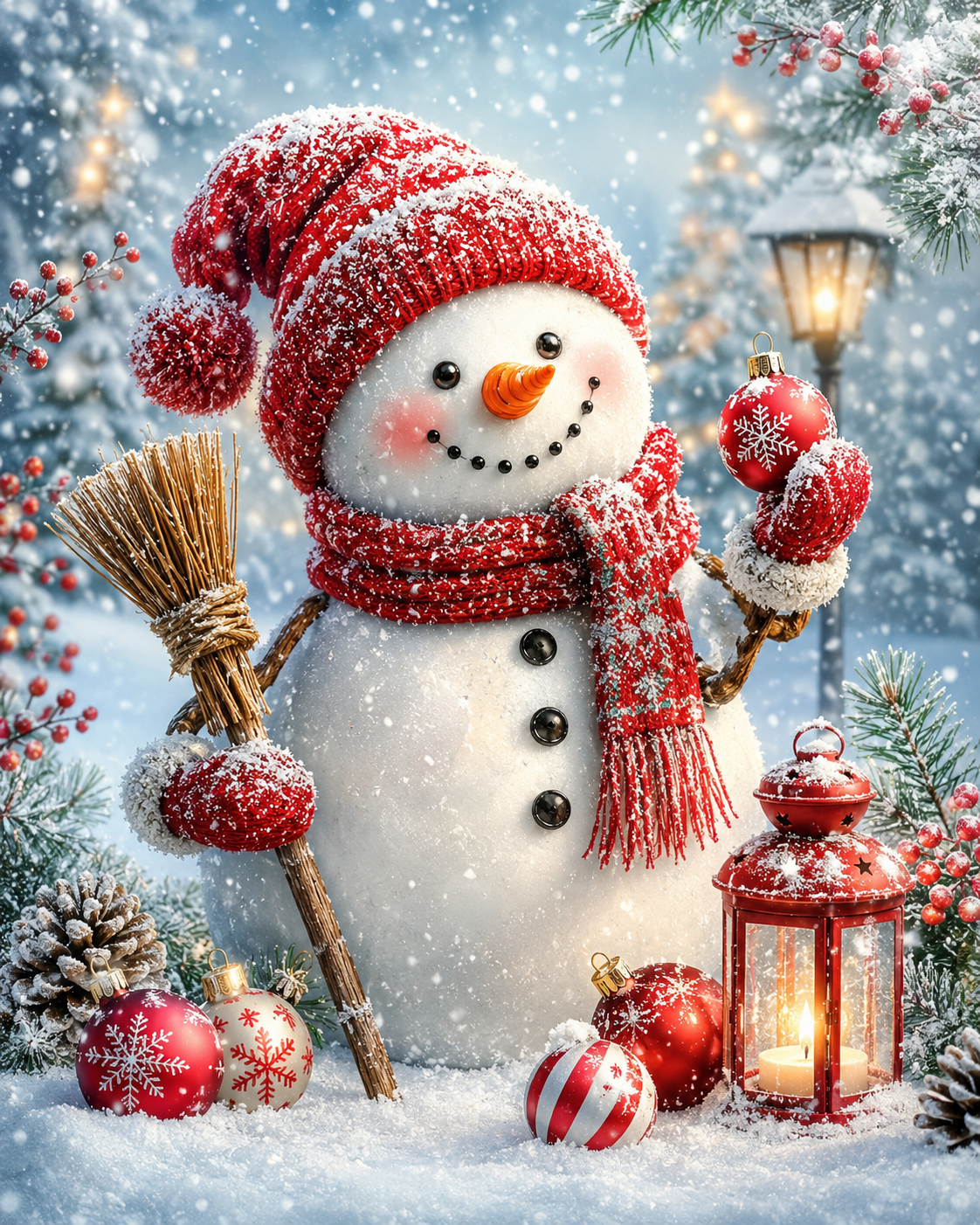 Merry Snowman Wishes - Diamond Painting
