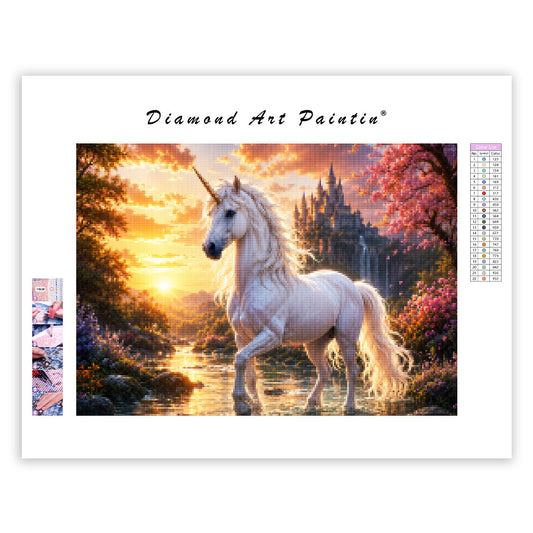 Moonlit Deer Garden - Diamond Painting