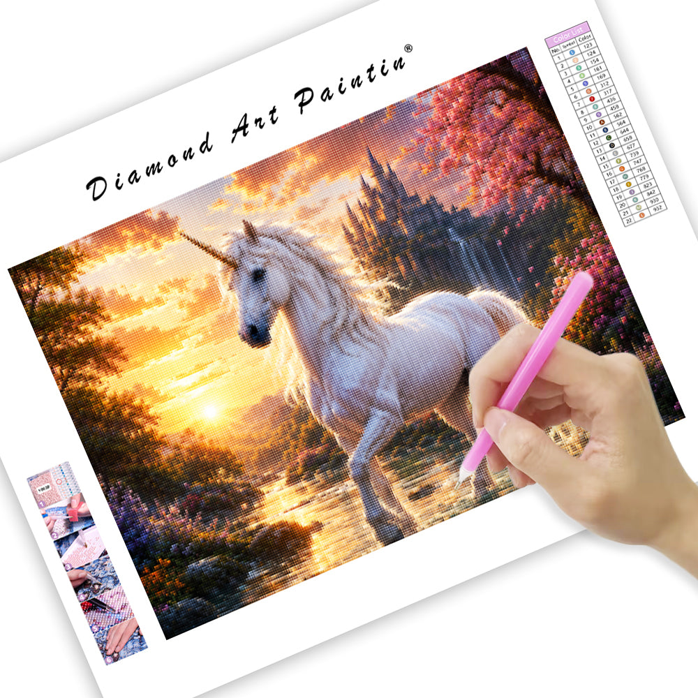 Moonlit Deer Garden - Diamond Painting