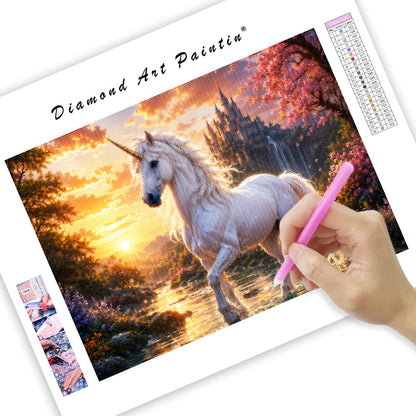 Moonlit Deer Garden - Diamond Painting