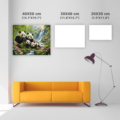 Panda Family Retreat - Diamond Painting